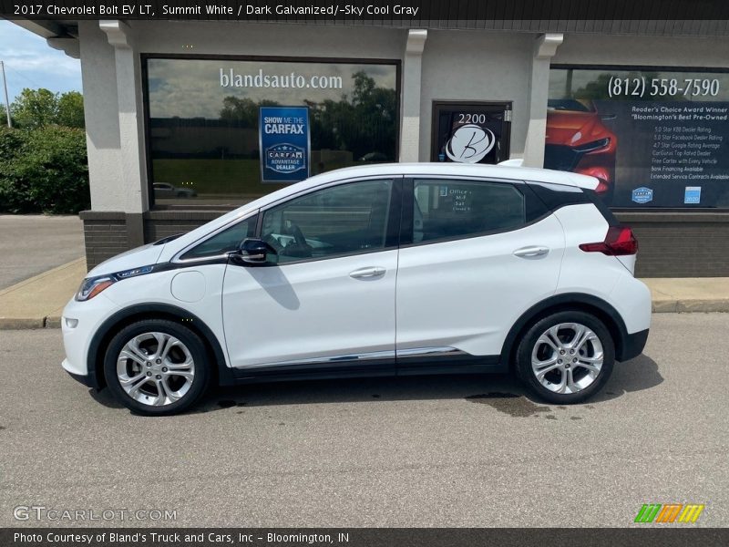 Summit White / Dark Galvanized/­Sky Cool Gray 2017 Chevrolet Bolt EV LT