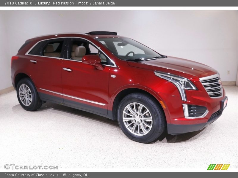 Red Passion Tintcoat / Sahara Beige 2018 Cadillac XT5 Luxury