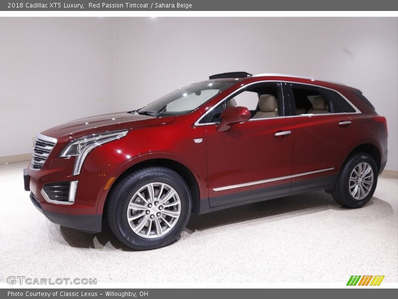 Red Passion Tintcoat / Sahara Beige 2018 Cadillac XT5 Luxury