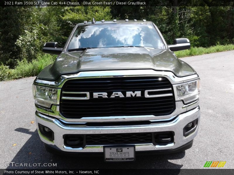 Olive Green Pearl / Diesel Gray/Black 2021 Ram 3500 SLT Crew Cab 4x4 Chassis