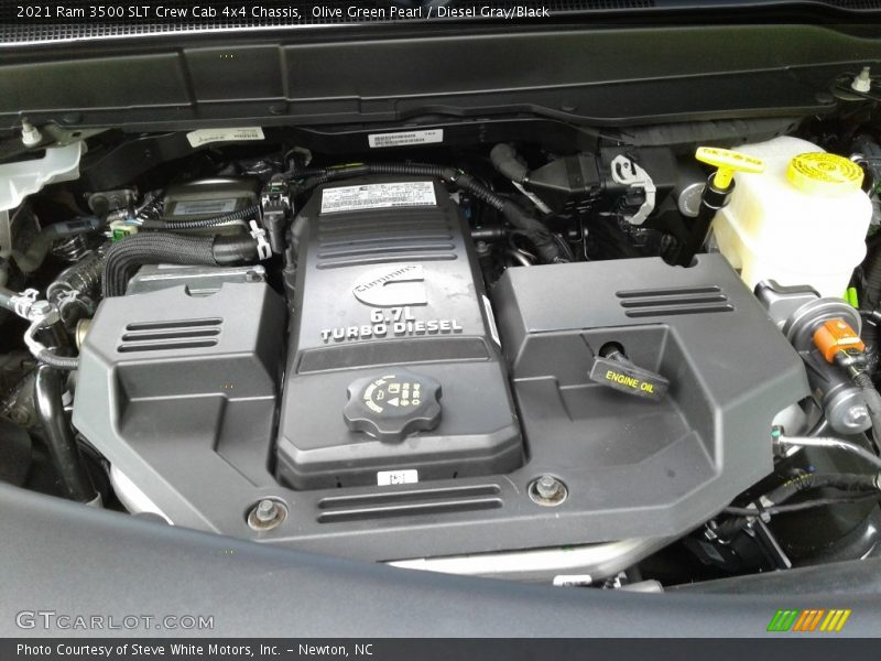Olive Green Pearl / Diesel Gray/Black 2021 Ram 3500 SLT Crew Cab 4x4 Chassis
