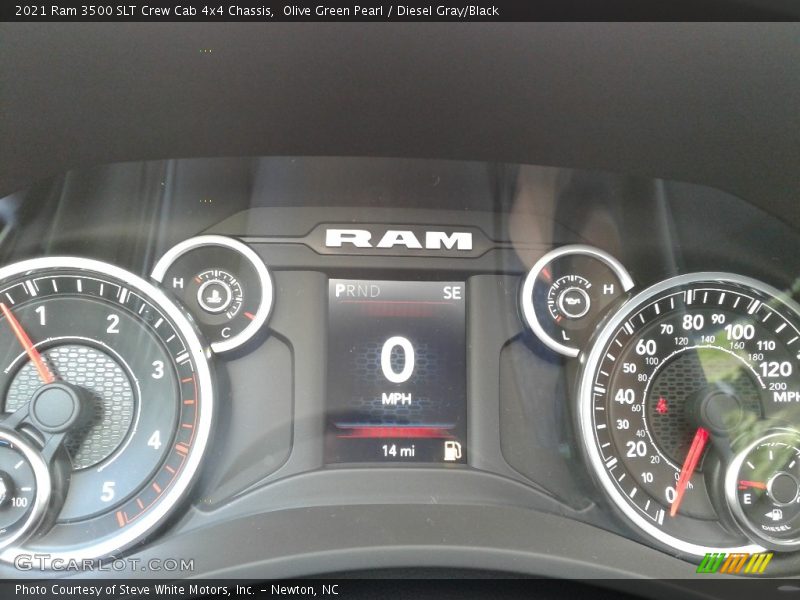 Olive Green Pearl / Diesel Gray/Black 2021 Ram 3500 SLT Crew Cab 4x4 Chassis