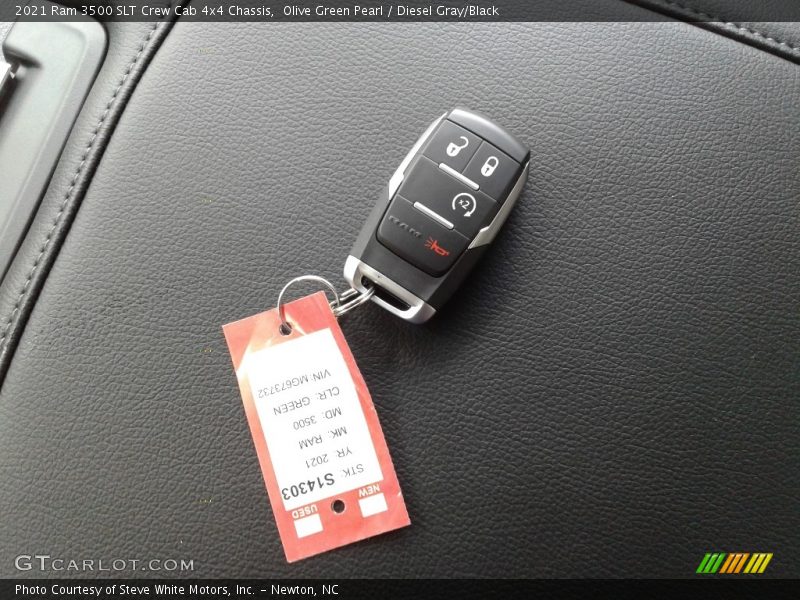 Olive Green Pearl / Diesel Gray/Black 2021 Ram 3500 SLT Crew Cab 4x4 Chassis