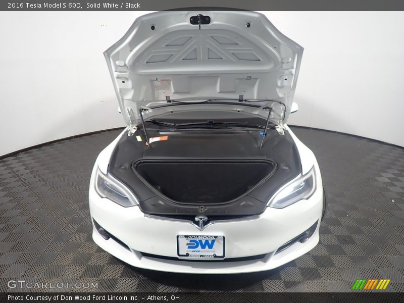 Solid White / Black 2016 Tesla Model S 60D