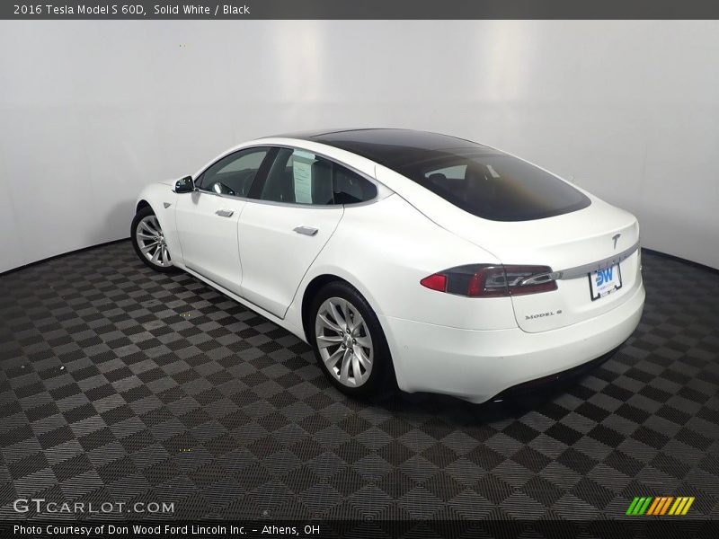 Solid White / Black 2016 Tesla Model S 60D