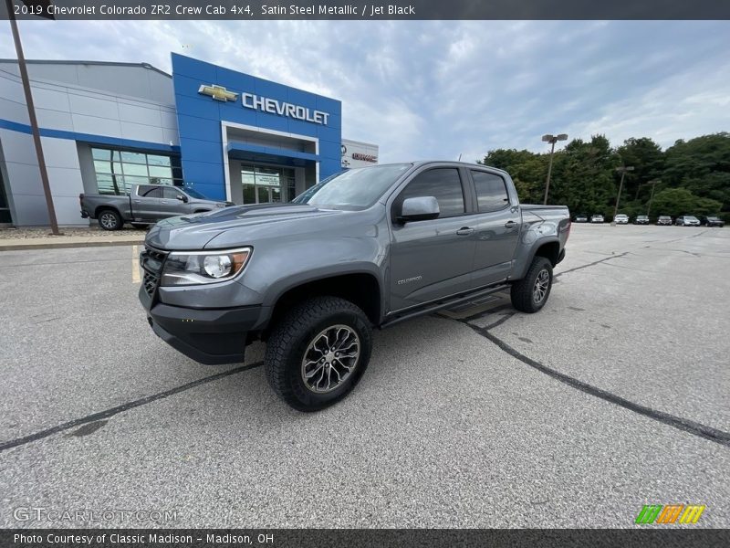 Satin Steel Metallic / Jet Black 2019 Chevrolet Colorado ZR2 Crew Cab 4x4