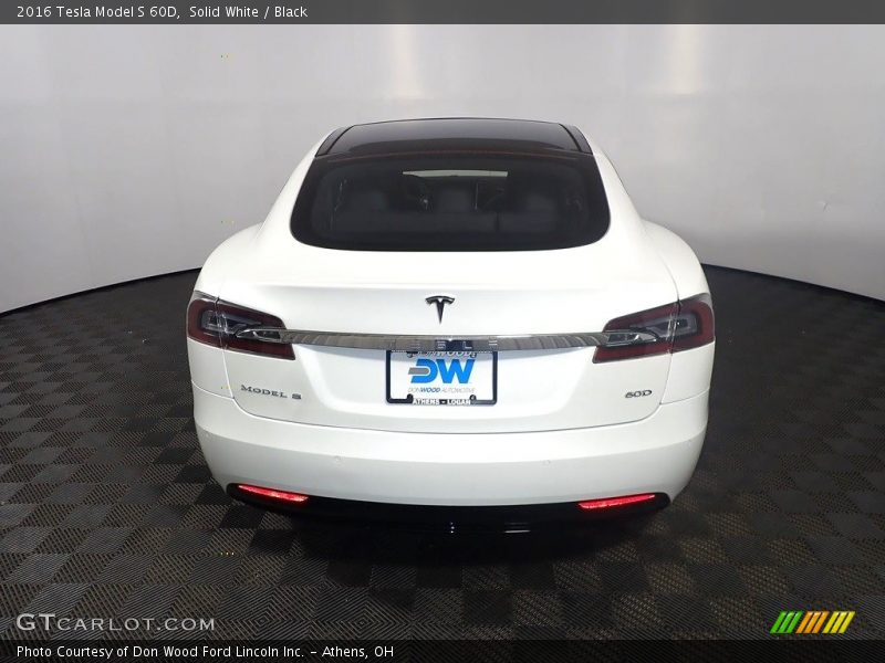 Solid White / Black 2016 Tesla Model S 60D