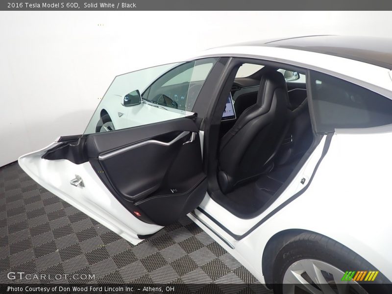 Solid White / Black 2016 Tesla Model S 60D