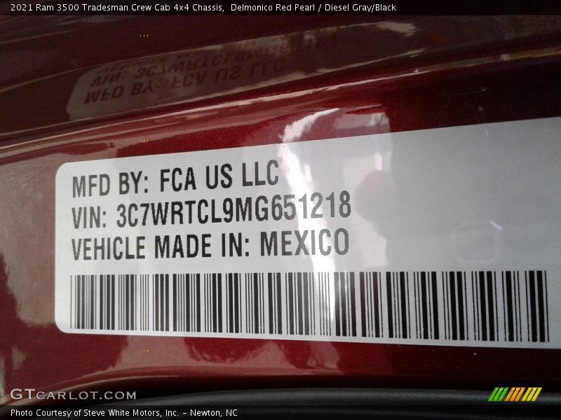 Delmonico Red Pearl / Diesel Gray/Black 2021 Ram 3500 Tradesman Crew Cab 4x4 Chassis