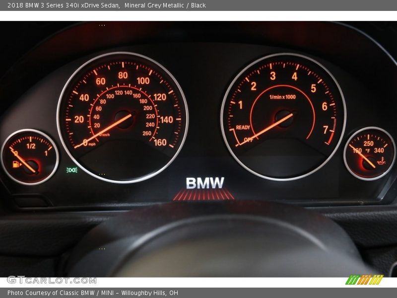 Mineral Grey Metallic / Black 2018 BMW 3 Series 340i xDrive Sedan