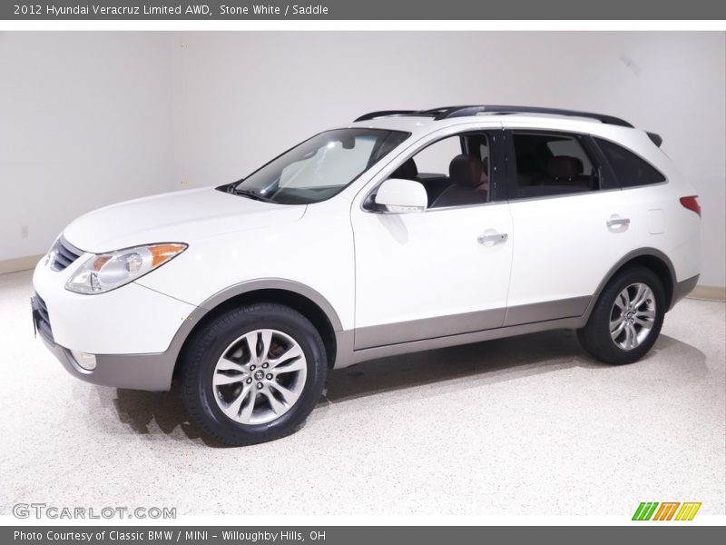 Stone White / Saddle 2012 Hyundai Veracruz Limited AWD