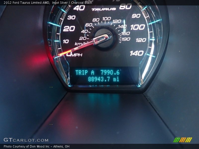 Ingot Silver / Charcoal Black 2012 Ford Taurus Limited AWD