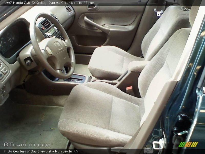 Cypress Green Metallic / Beige 1997 Honda Civic EX Sedan