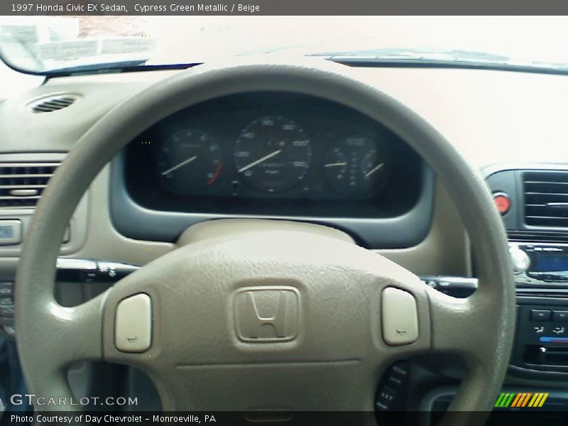 Cypress Green Metallic / Beige 1997 Honda Civic EX Sedan