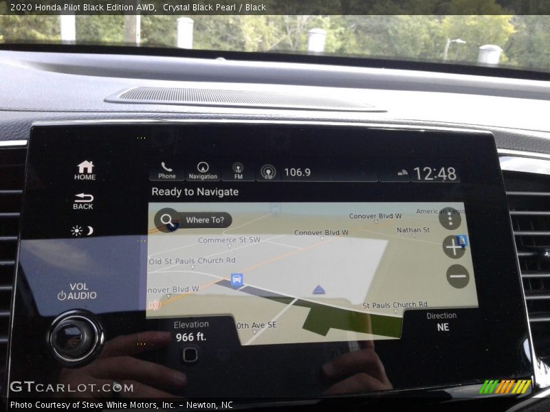 Navigation of 2020 Pilot Black Edition AWD