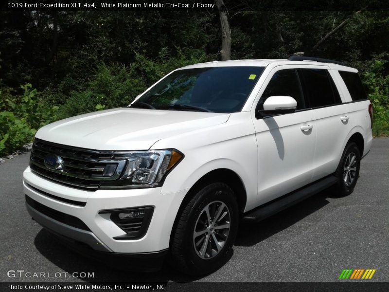 White Platinum Metallic Tri-Coat / Ebony 2019 Ford Expedition XLT 4x4