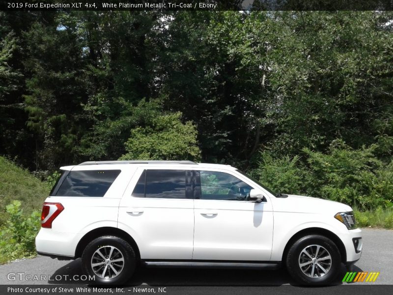 White Platinum Metallic Tri-Coat / Ebony 2019 Ford Expedition XLT 4x4