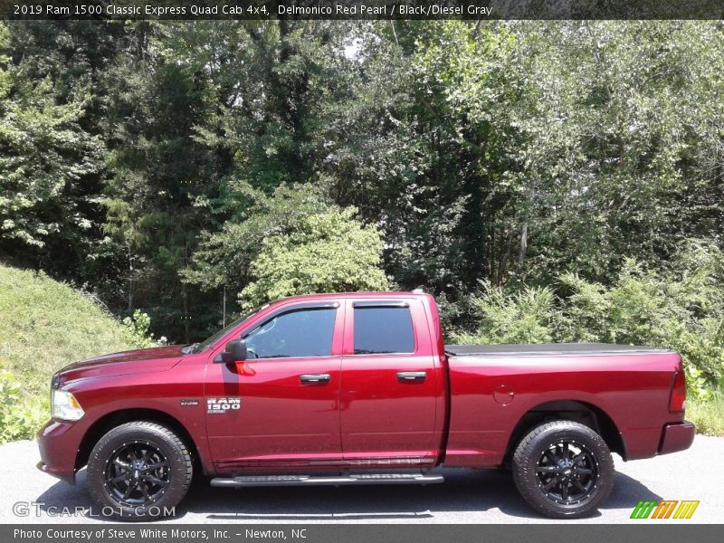 Delmonico Red Pearl / Black/Diesel Gray 2019 Ram 1500 Classic Express Quad Cab 4x4