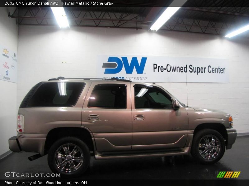 Pewter Metallic / Stone Gray 2003 GMC Yukon Denali AWD