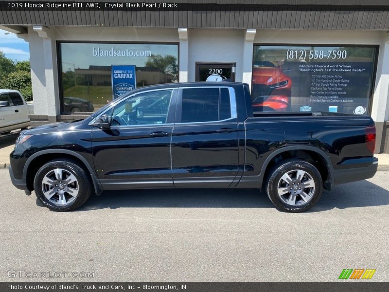 Crystal Black Pearl / Black 2019 Honda Ridgeline RTL AWD