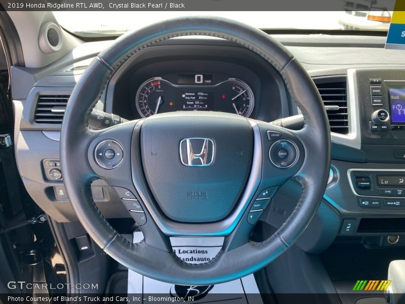Crystal Black Pearl / Black 2019 Honda Ridgeline RTL AWD