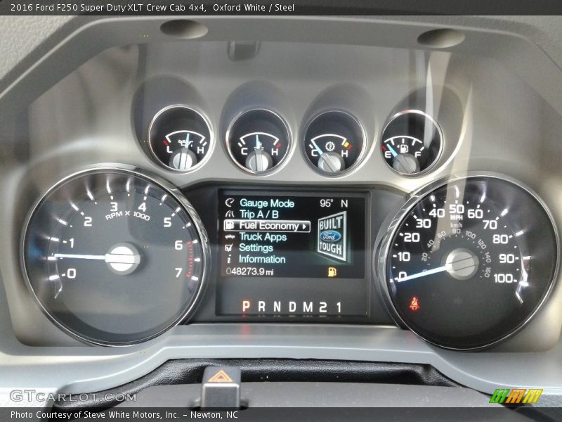 Oxford White / Steel 2016 Ford F250 Super Duty XLT Crew Cab 4x4