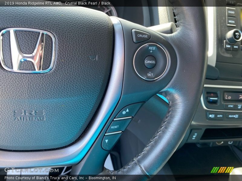 Crystal Black Pearl / Black 2019 Honda Ridgeline RTL AWD