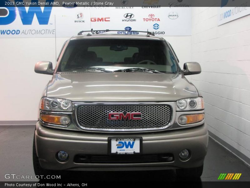 Pewter Metallic / Stone Gray 2003 GMC Yukon Denali AWD