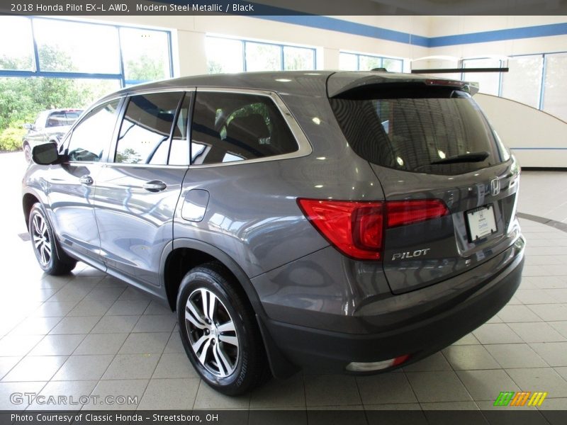 Modern Steel Metallic / Black 2018 Honda Pilot EX-L AWD