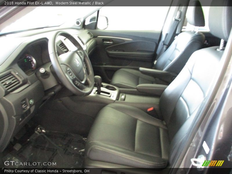 Modern Steel Metallic / Black 2018 Honda Pilot EX-L AWD