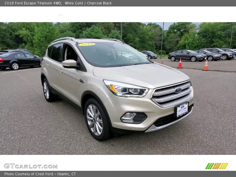 White Gold / Charcoal Black 2018 Ford Escape Titanium 4WD