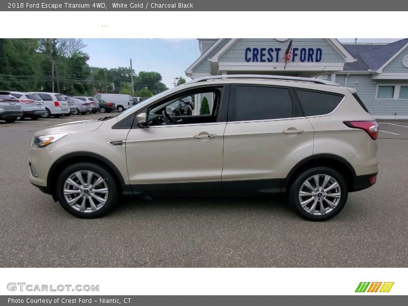 White Gold / Charcoal Black 2018 Ford Escape Titanium 4WD