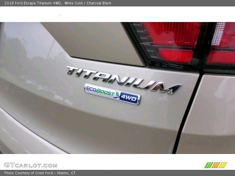 White Gold / Charcoal Black 2018 Ford Escape Titanium 4WD