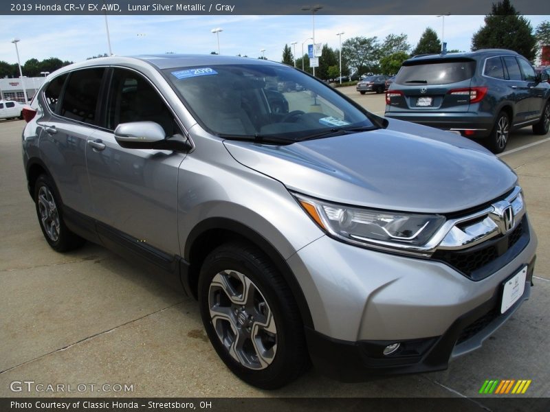 Lunar Silver Metallic / Gray 2019 Honda CR-V EX AWD
