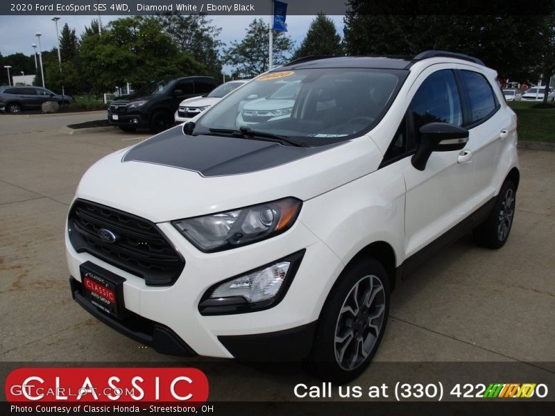 Diamond White / Ebony Black 2020 Ford EcoSport SES 4WD