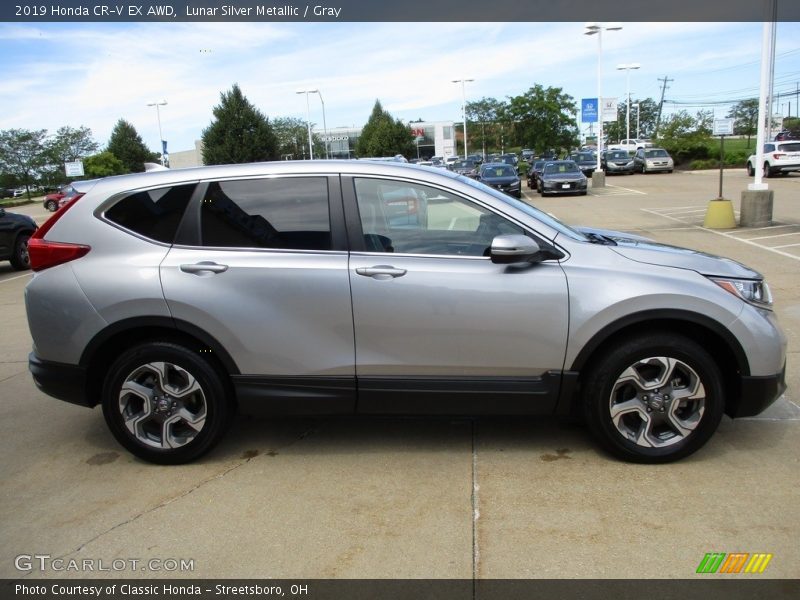 Lunar Silver Metallic / Gray 2019 Honda CR-V EX AWD