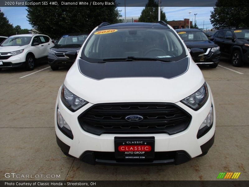 Diamond White / Ebony Black 2020 Ford EcoSport SES 4WD