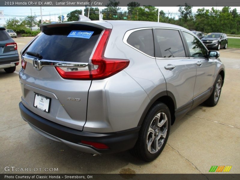 Lunar Silver Metallic / Gray 2019 Honda CR-V EX AWD