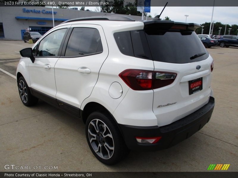 Diamond White / Ebony Black 2020 Ford EcoSport SES 4WD