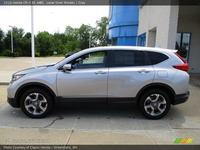 Lunar Silver Metallic / Gray 2019 Honda CR-V EX AWD