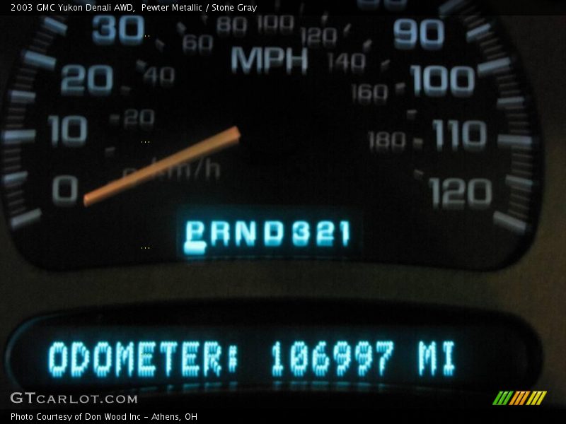 Pewter Metallic / Stone Gray 2003 GMC Yukon Denali AWD