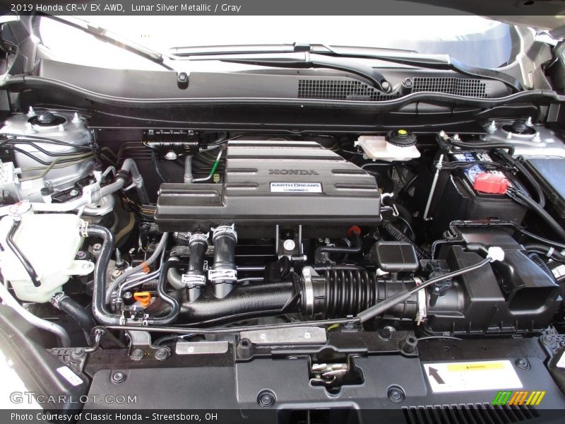 Lunar Silver Metallic / Gray 2019 Honda CR-V EX AWD