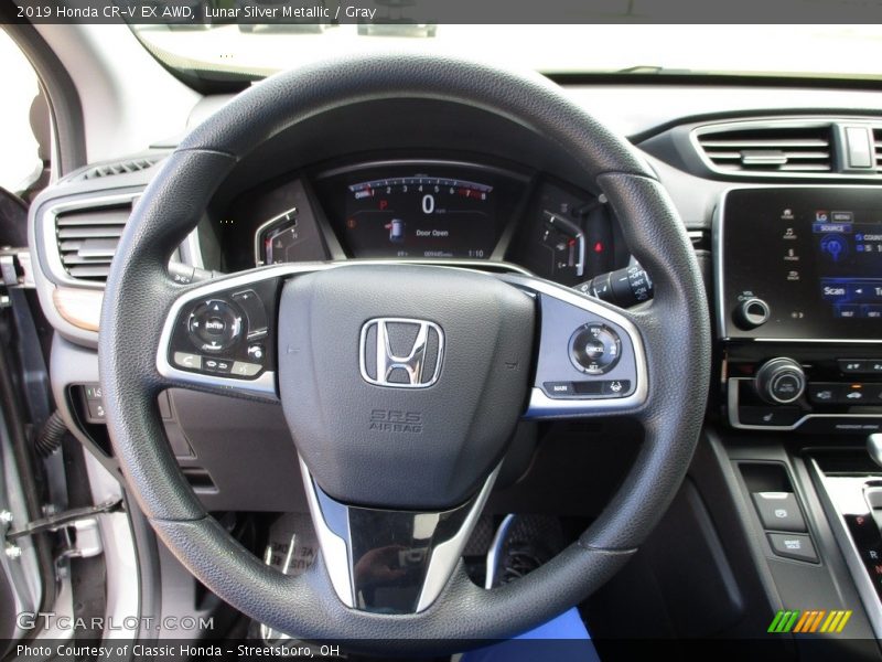 Lunar Silver Metallic / Gray 2019 Honda CR-V EX AWD