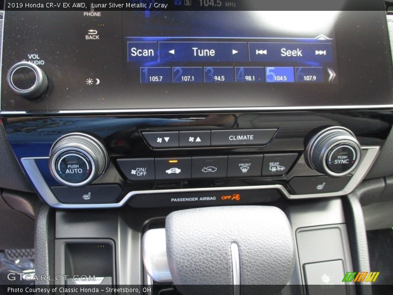 Lunar Silver Metallic / Gray 2019 Honda CR-V EX AWD