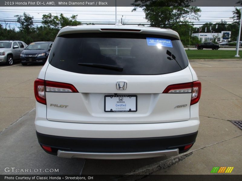 White Diamond Pearl / Black 2019 Honda Pilot EX-L AWD