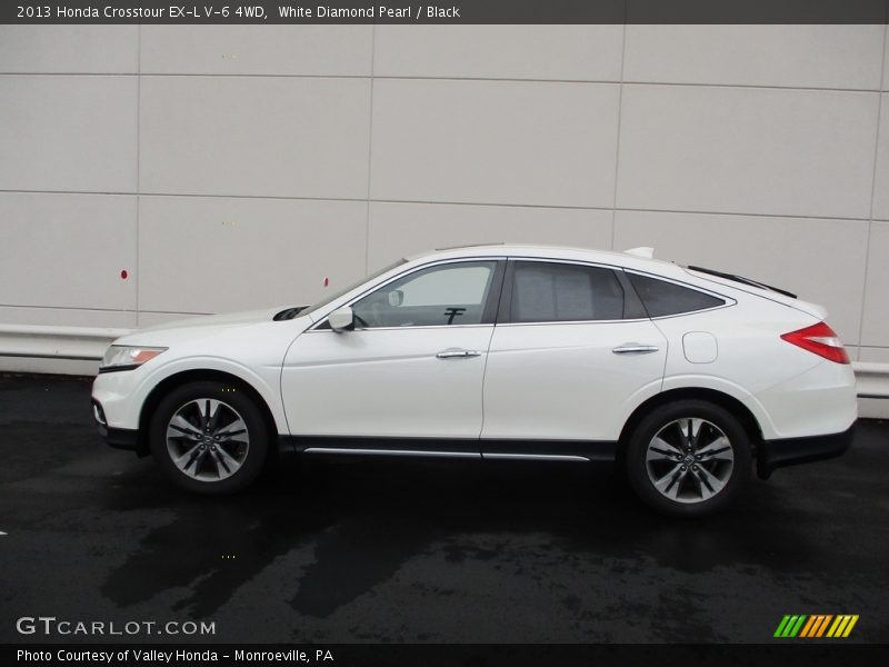 White Diamond Pearl / Black 2013 Honda Crosstour EX-L V-6 4WD