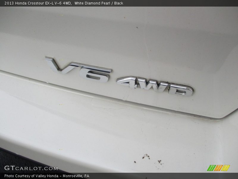 White Diamond Pearl / Black 2013 Honda Crosstour EX-L V-6 4WD