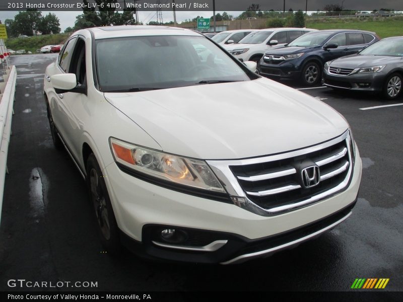 White Diamond Pearl / Black 2013 Honda Crosstour EX-L V-6 4WD