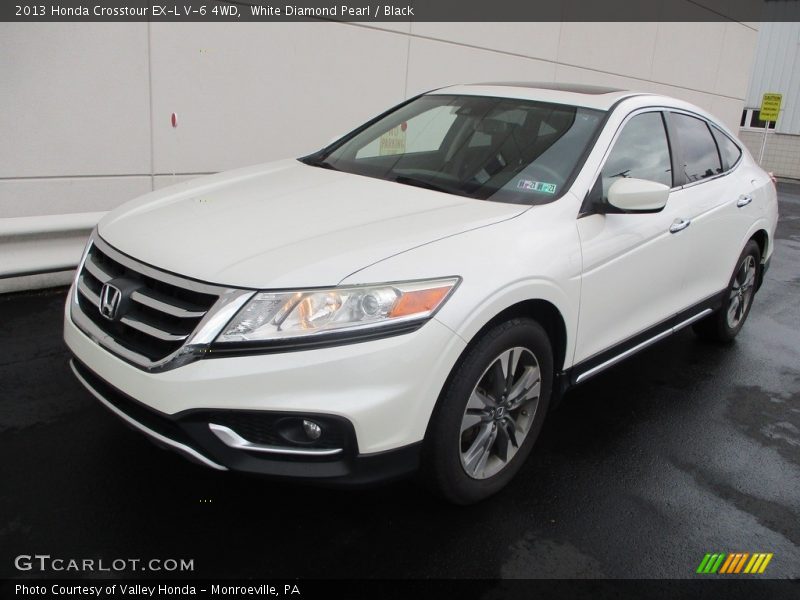 White Diamond Pearl / Black 2013 Honda Crosstour EX-L V-6 4WD
