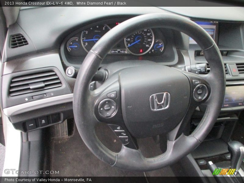 White Diamond Pearl / Black 2013 Honda Crosstour EX-L V-6 4WD